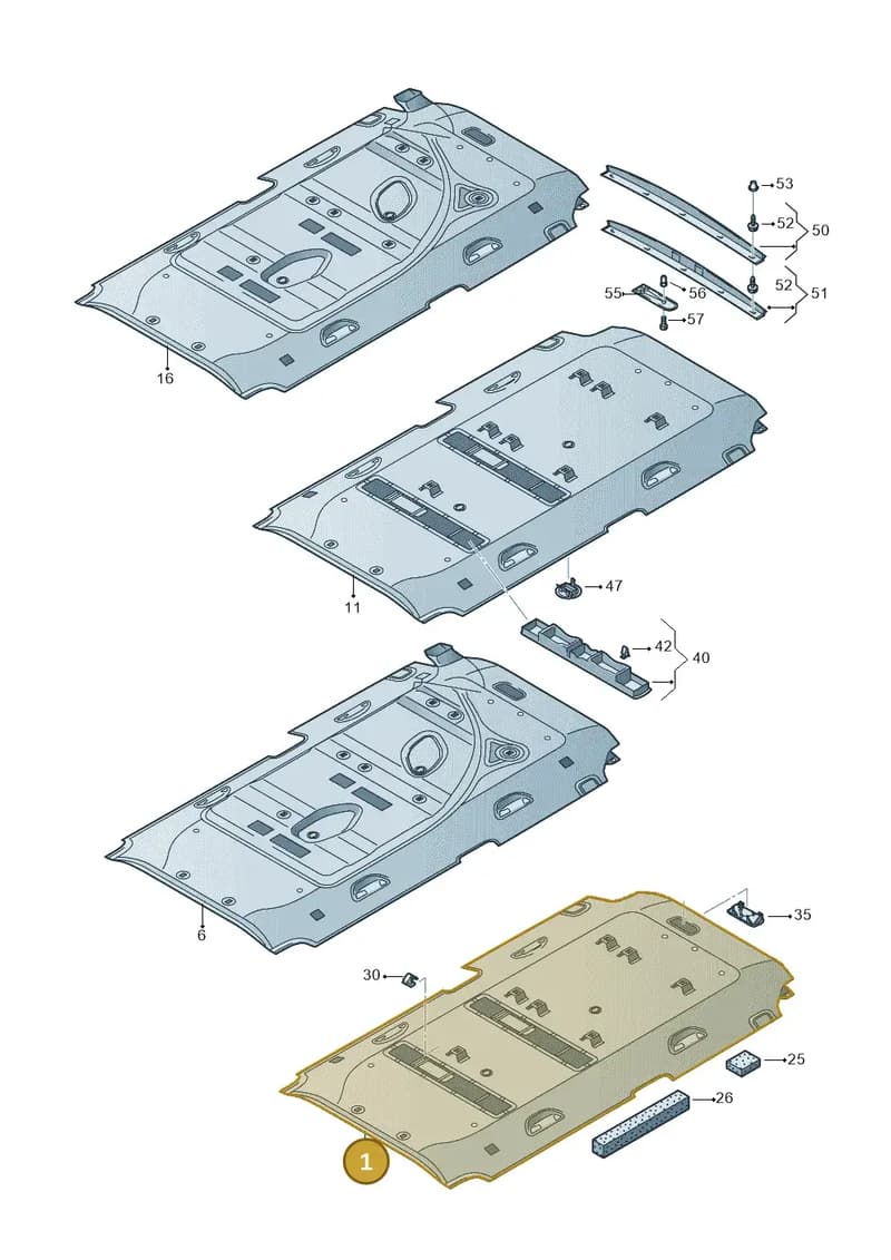 7E5867503B6K8 — Volkswagen Transp. caravelle (2011-2015) diagram 410867650, position 1