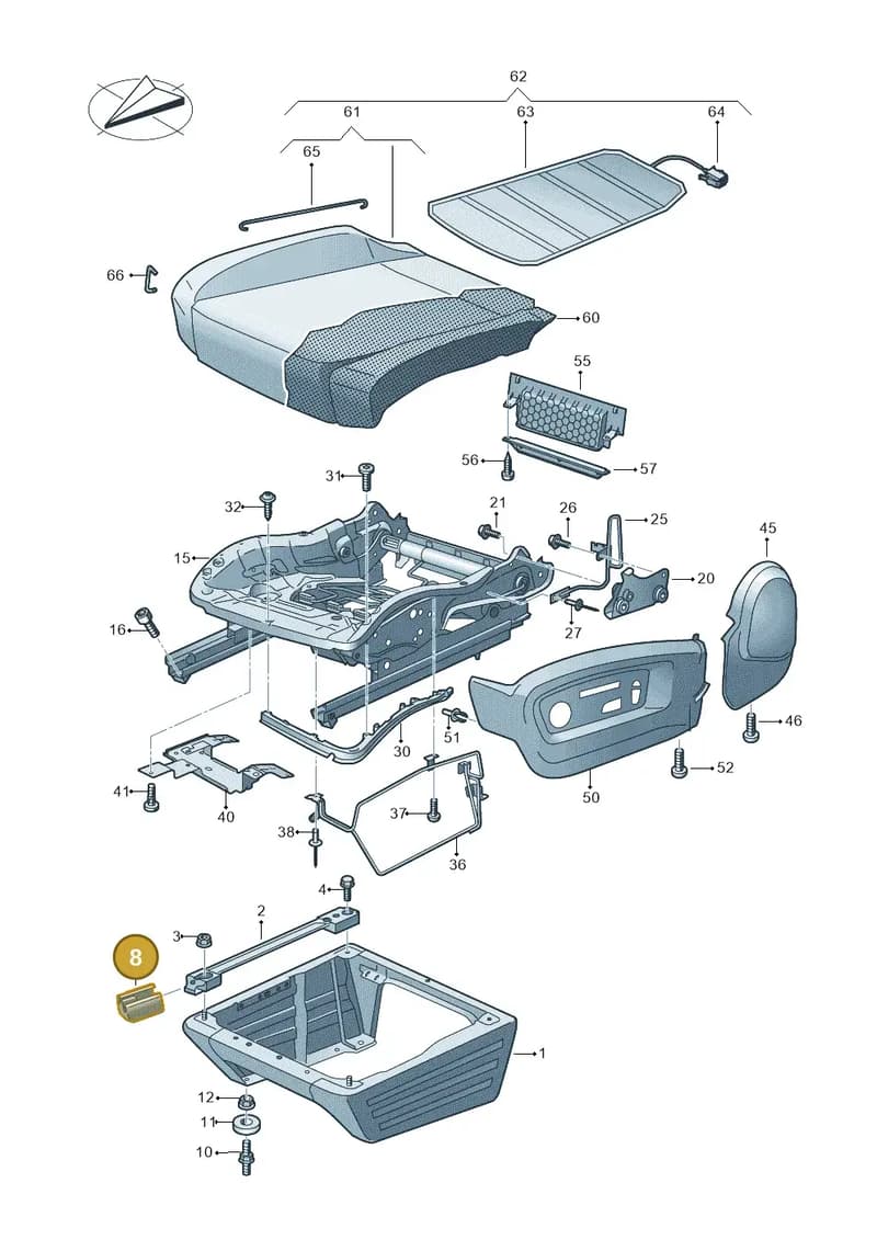 7E5881458C82V — Volkswagen Transporter Multivan (2019-2024) diagram 861881020, position 8