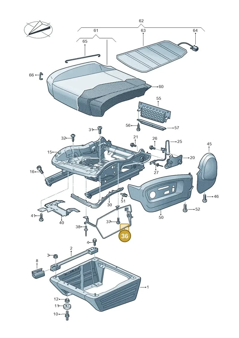 7E5881508A01A — Volkswagen Transporter Multivan (2019-2024) diagram 861881020, position 36