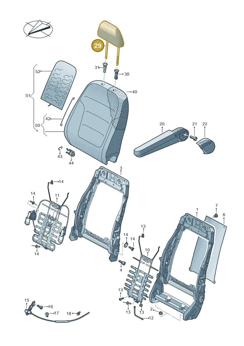 7E5881901BCMW6 — Volkswagen Caravelle (2019-2024) diagram 861881500, position 29