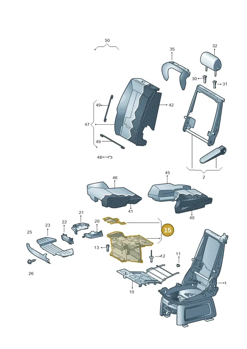 7E5887101C — Volkswagen Transporter Multivan (2019-2024) diagram 679883350, position 15