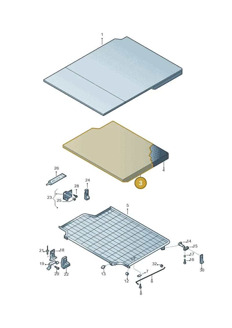 7E7067139ALQU — Volkswagen California (2015-2019) diagram 733067500, position 3