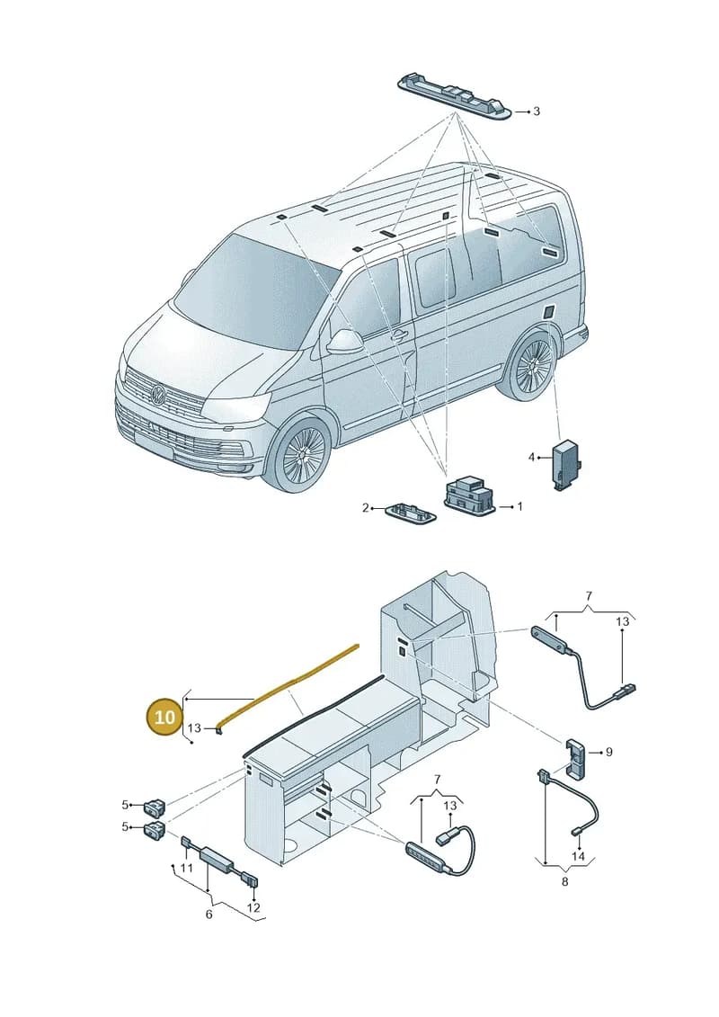7E7947114 — Volkswagen Transporter Multivan (2019-2024) diagram 871959010, position 10