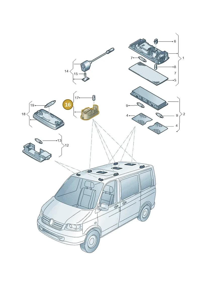 7E7947295F — Volkswagen Transp. caravelle (2011-2015) diagram 731947020, position 16
