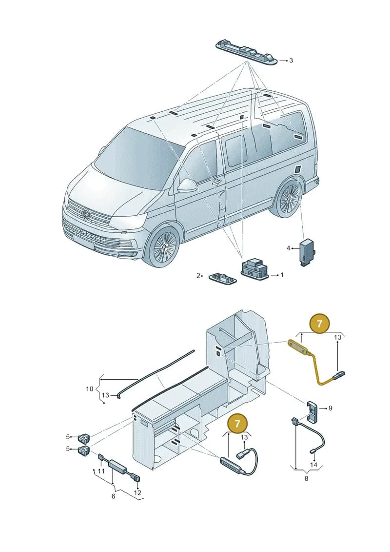 7E7947407 — Volkswagen Transporter Multivan (2019-2024) diagram 871959010, position 7