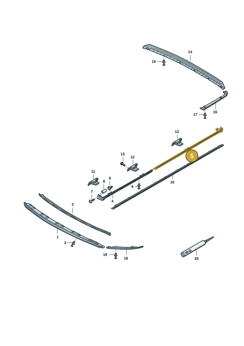7E8804754D — Volkswagen Caravelle (2019-2024) diagram 7ep804020, position 5