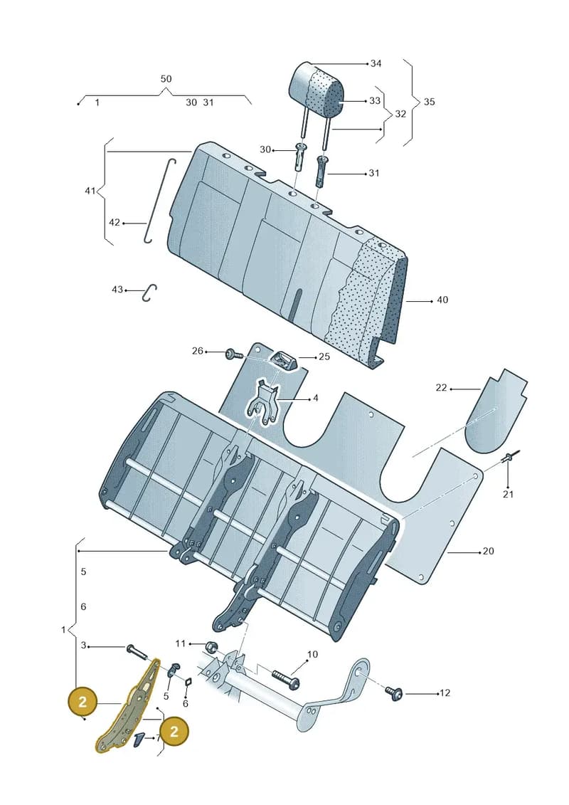 7E8881631A — Volkswagen Caravelle (2019-2024) diagram 410885500, position 2