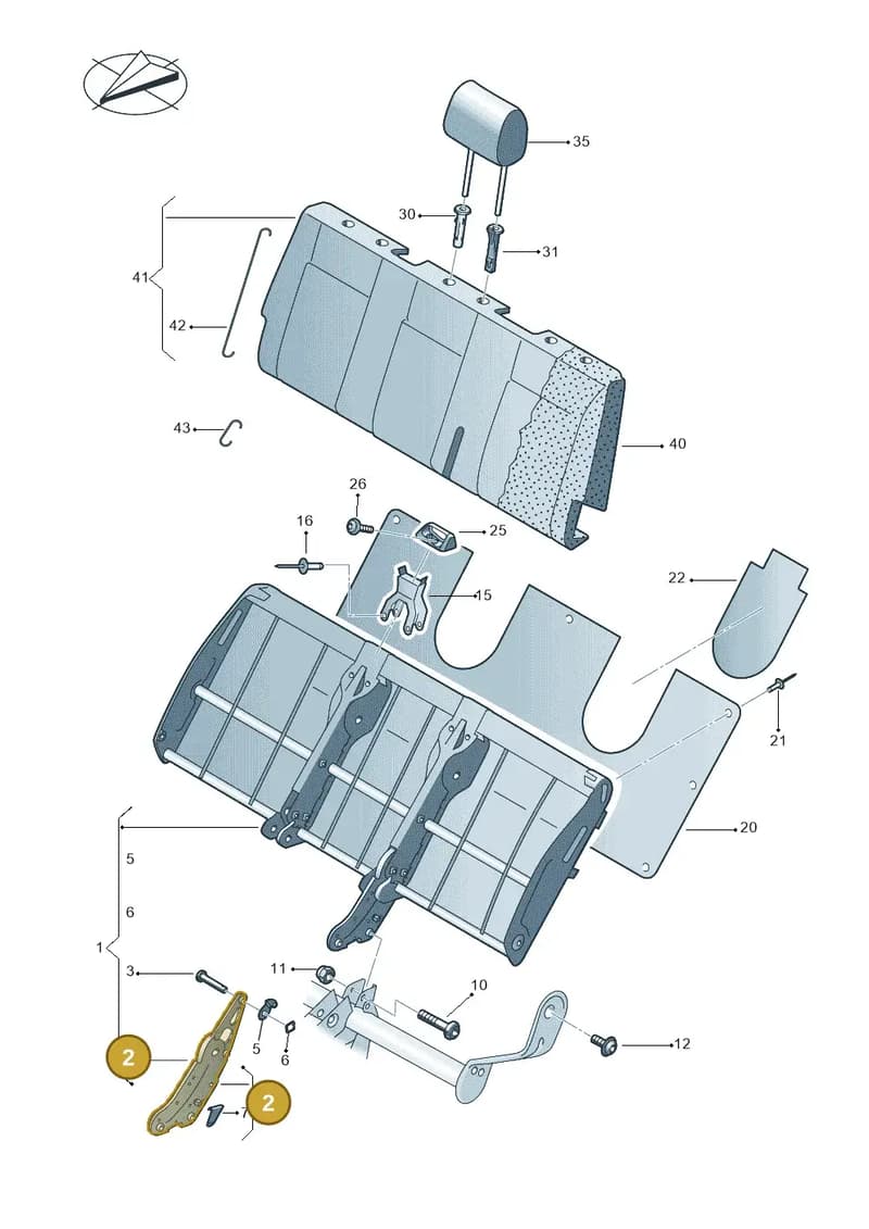 7E8881631A — Volkswagen Caravelle (2019-2024) diagram 861885450, position 2