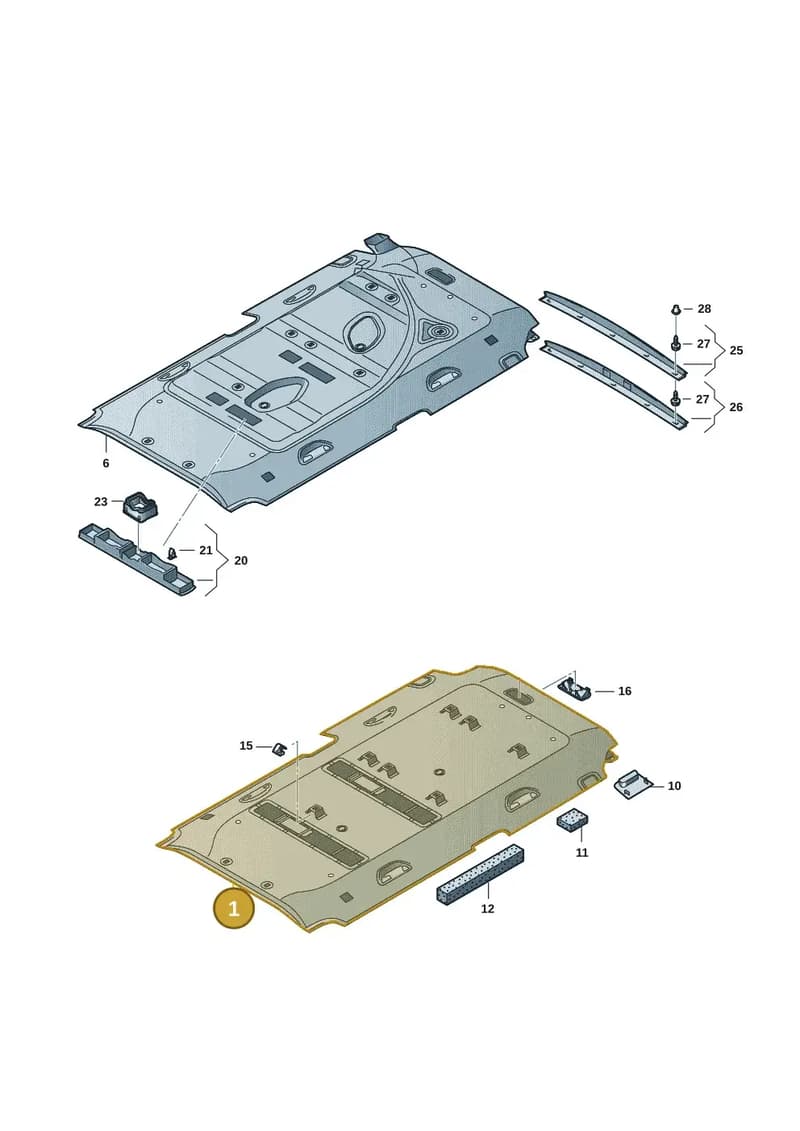 7E9867503A6K8 — Volkswagen Caravelle (2019-2024) diagram 7ep867060, position 1