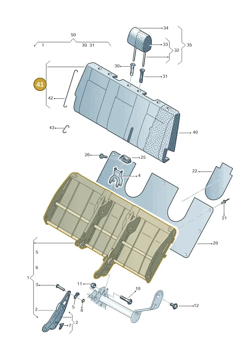 7E9885805AHZPQ — Volkswagen Caravelle (2019-2024) diagram 410885500, position 41