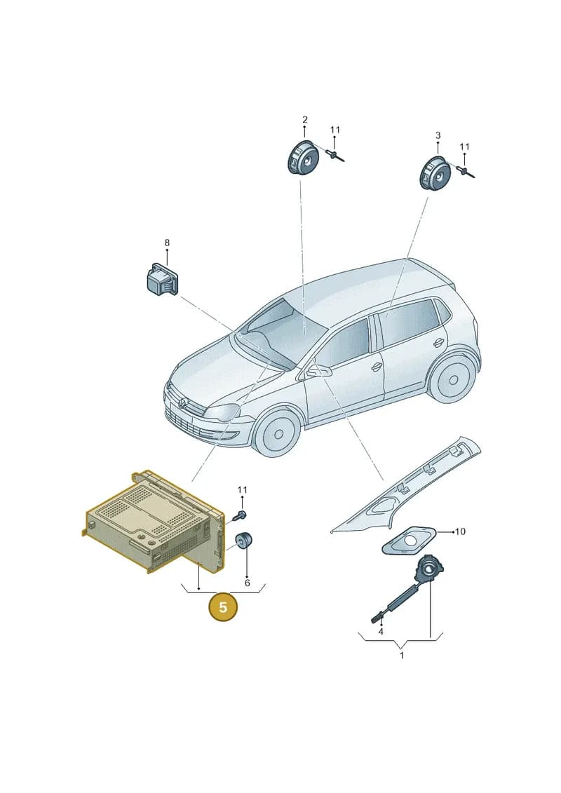 7F0035153 — Volkswagen Polo Vivo (2017-) diagram 495035350, position 5