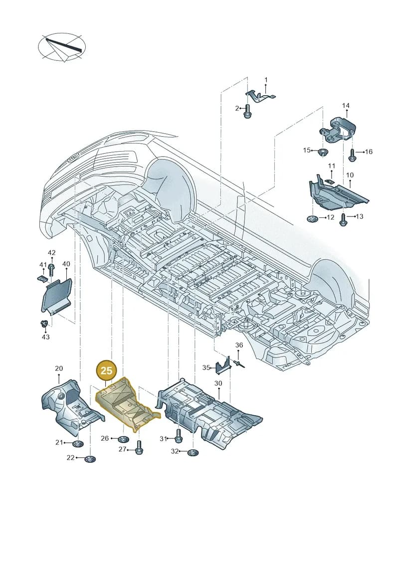 7F0825661A — Volkswagen Transporter Single Cab (2015-2019) diagram 862825000, position 25