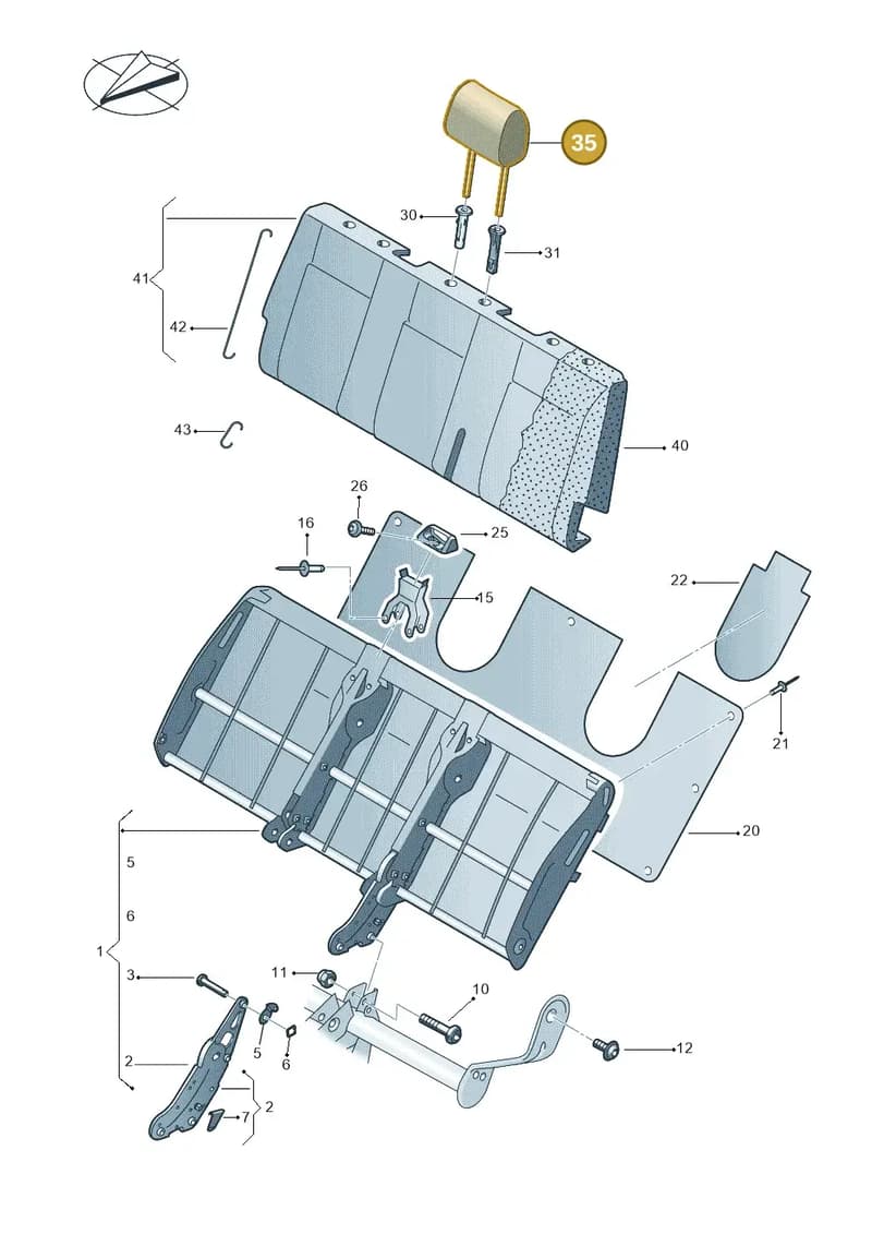 7F0881903AEMW6 — Volkswagen Caravelle (2019-2024) diagram 861885450, position 35
