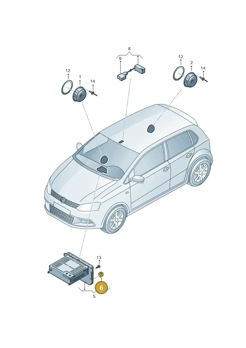 7F0998922 — Volkswagen Polo (2014-2022) diagram 794035350, position 6