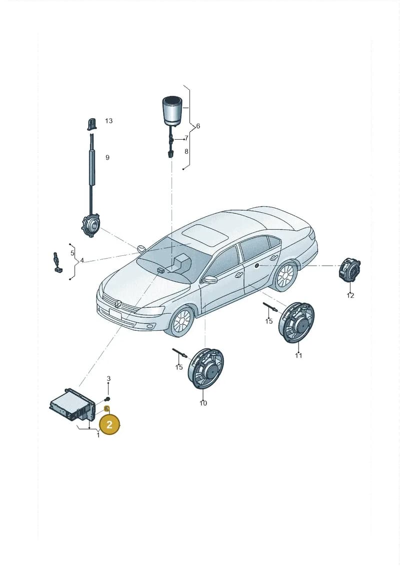 7F0998922 — Volkswagen Jetta (2014-2018) diagram 854035035, position 2