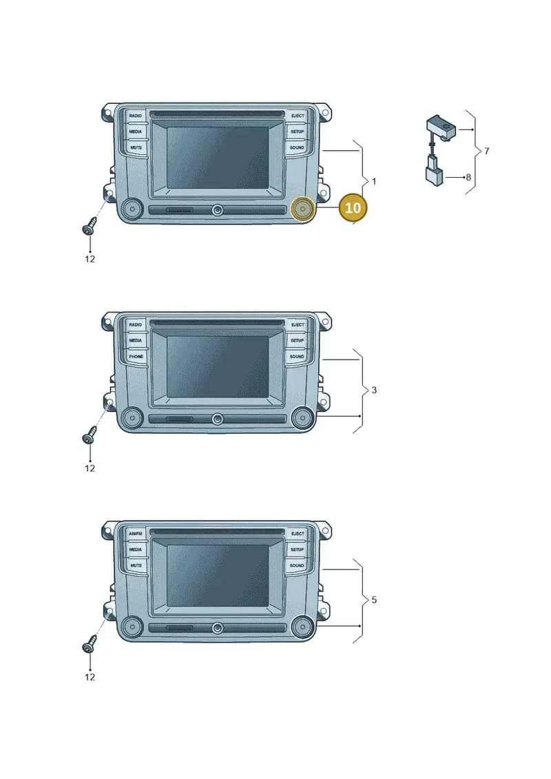7F0998922 — Volkswagen Caddy (2015-2020) diagram 863035000, position 10