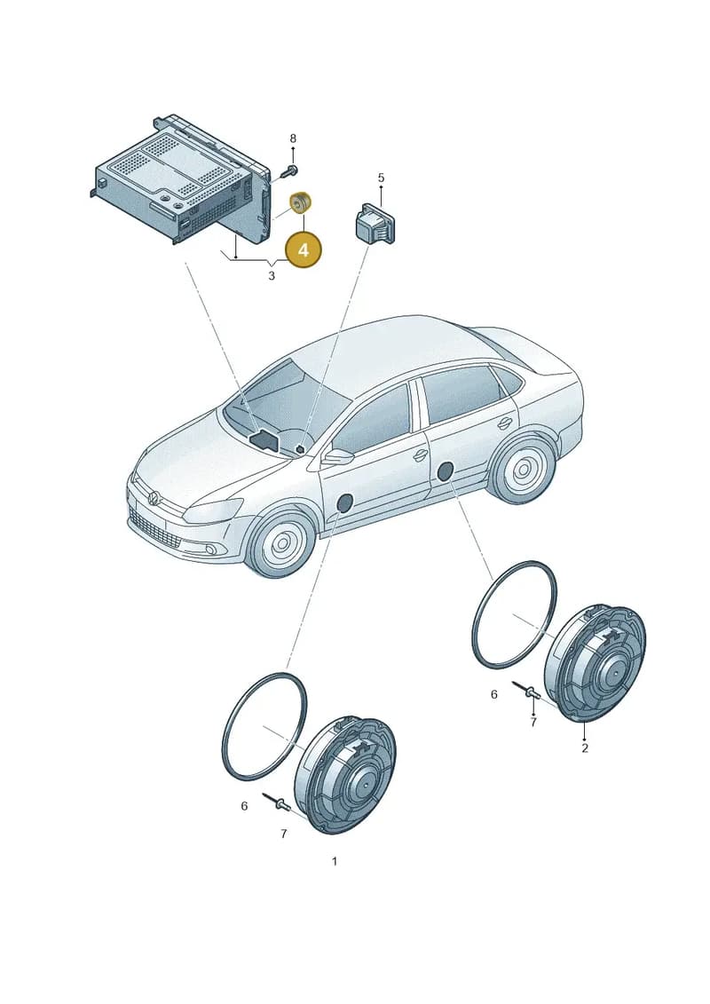 7F0998922 — Volkswagen Polo 1.6 (2015-2020) diagram 873035350, position 4
