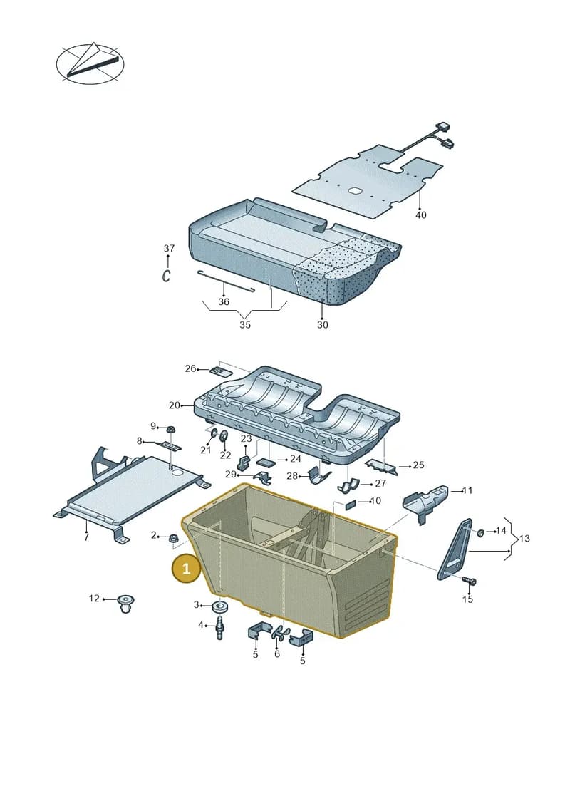 7F2881681B — Volkswagen Transporter Single Cab (2019-2024) diagram 861881100, position 1