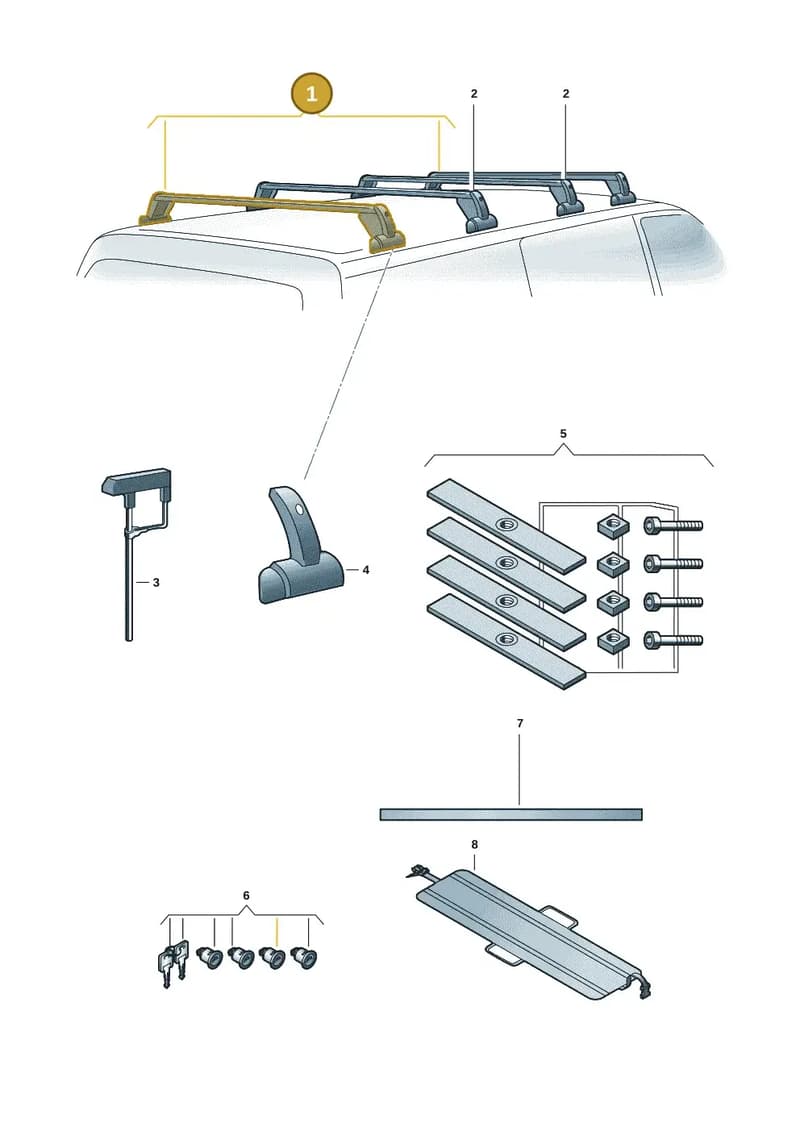 7H0071126A — Volkswagen Transporter Multivan (2019-2024) diagram 7em071030, position 1