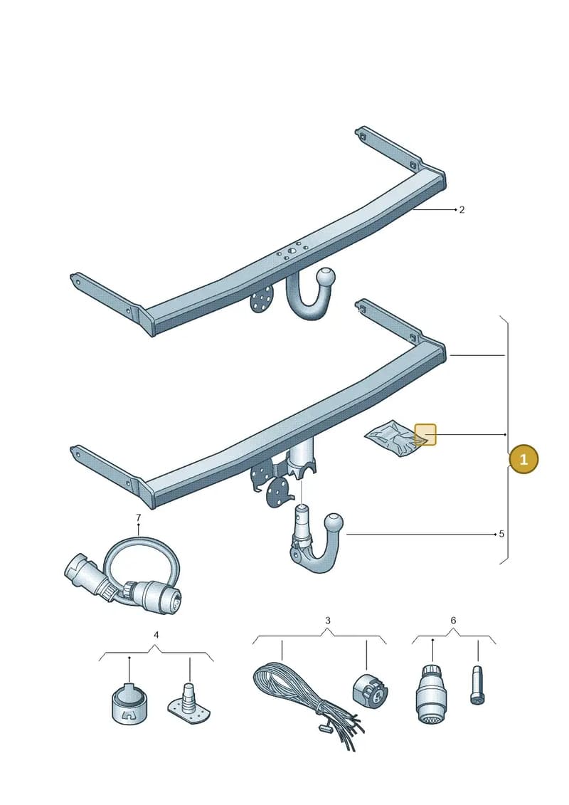 7H0092155B — Volkswagen Caravelle (2015-2019) diagram 459071100, position 1