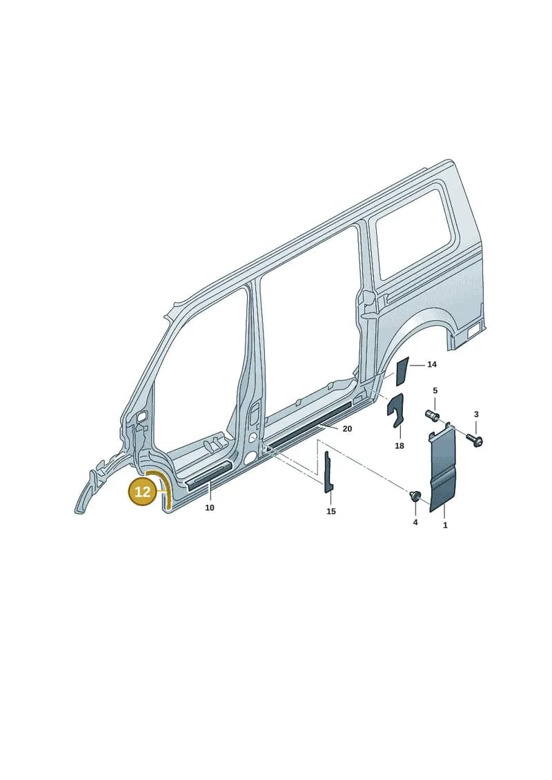 7H0853980 — Volkswagen Transporter Multivan (2019-2024) diagram 7em853040, position 12