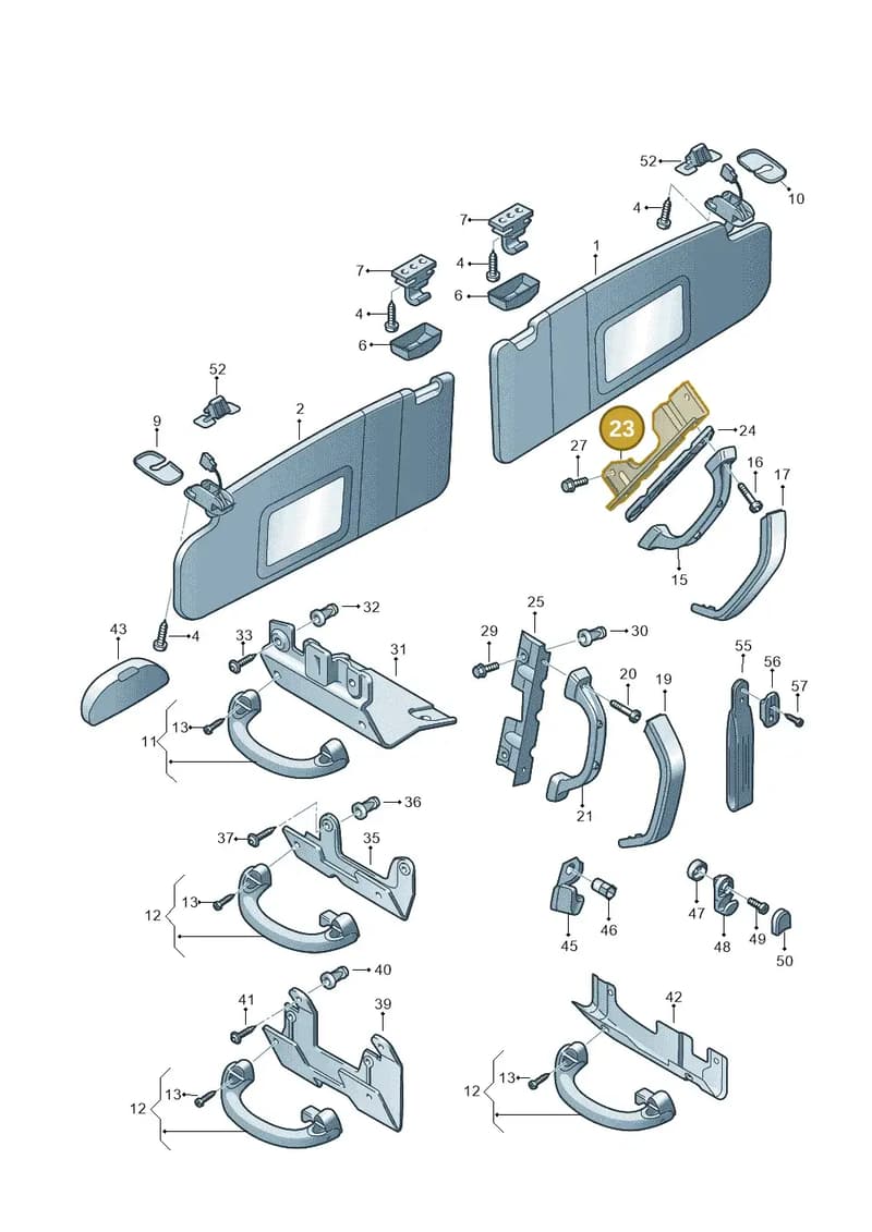 7H0858149A — Volkswagen Transp. caravelle (2011-2015) diagram 410857500, position 23