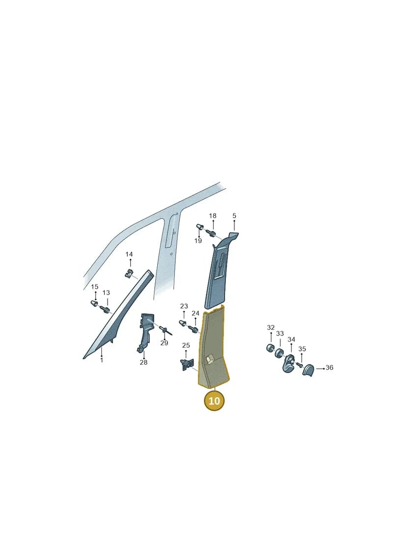 7H0867292DE30T — Volkswagen Single-cab transp. (2015-2019) diagram 862867065, position 10