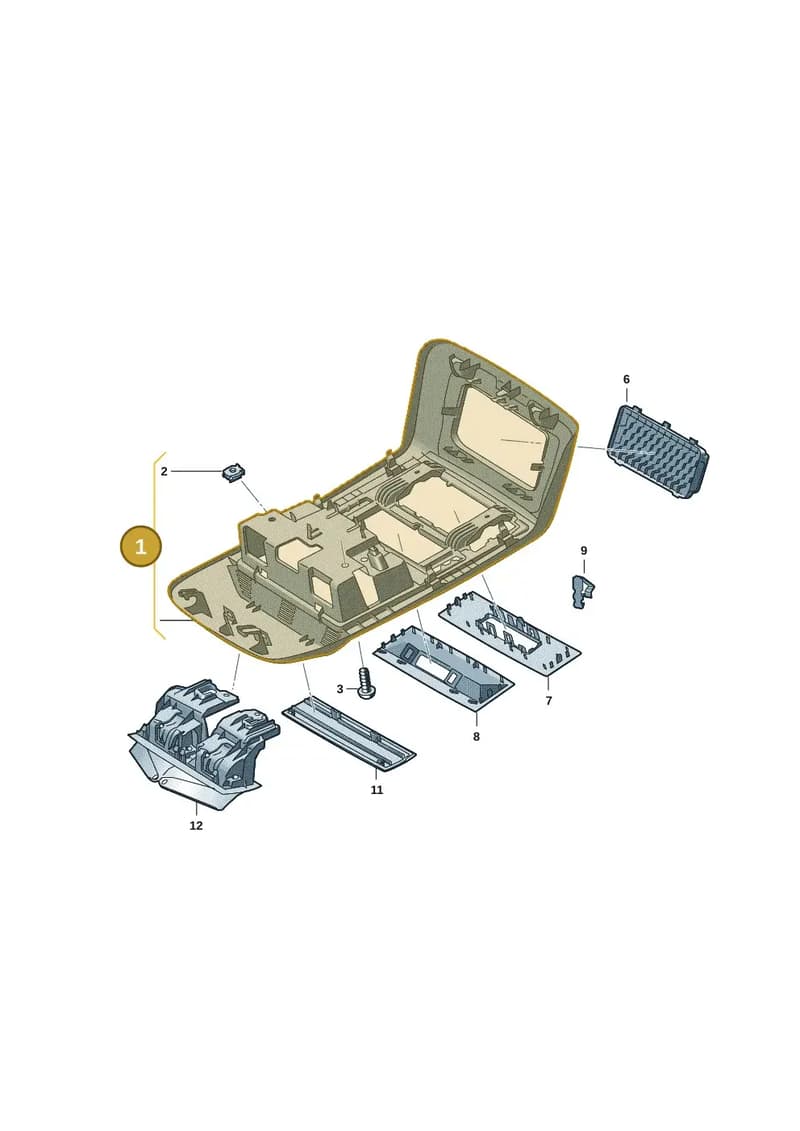 7H0867521AN3Y8 — Volkswagen Caravelle (2019-2024) diagram 7ep867050, position 1