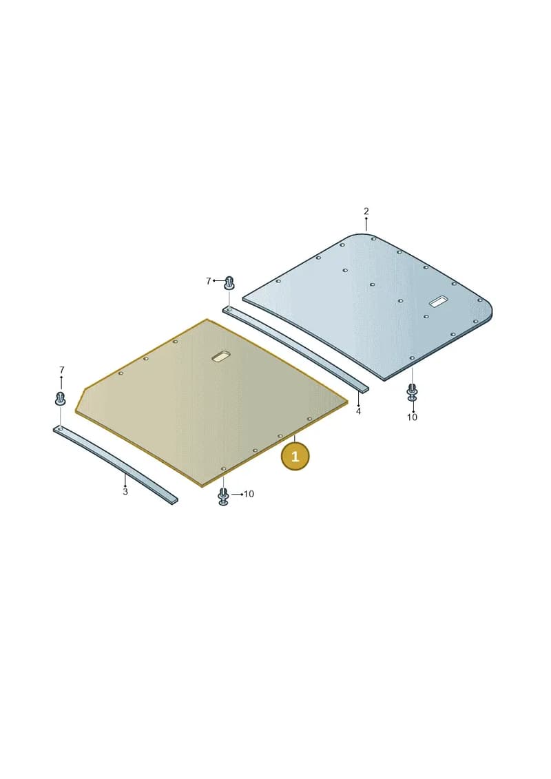 7H0867521AQ3Y8 — Volkswagen Caravelle (2015-2019) diagram 731867600, position 1