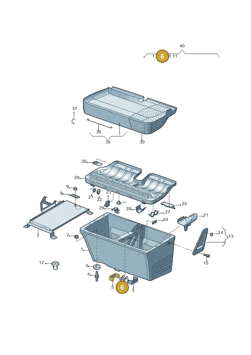 7H0881243 — Volkswagen Transp. caravelle (2011-2015) diagram 679881100, position 6