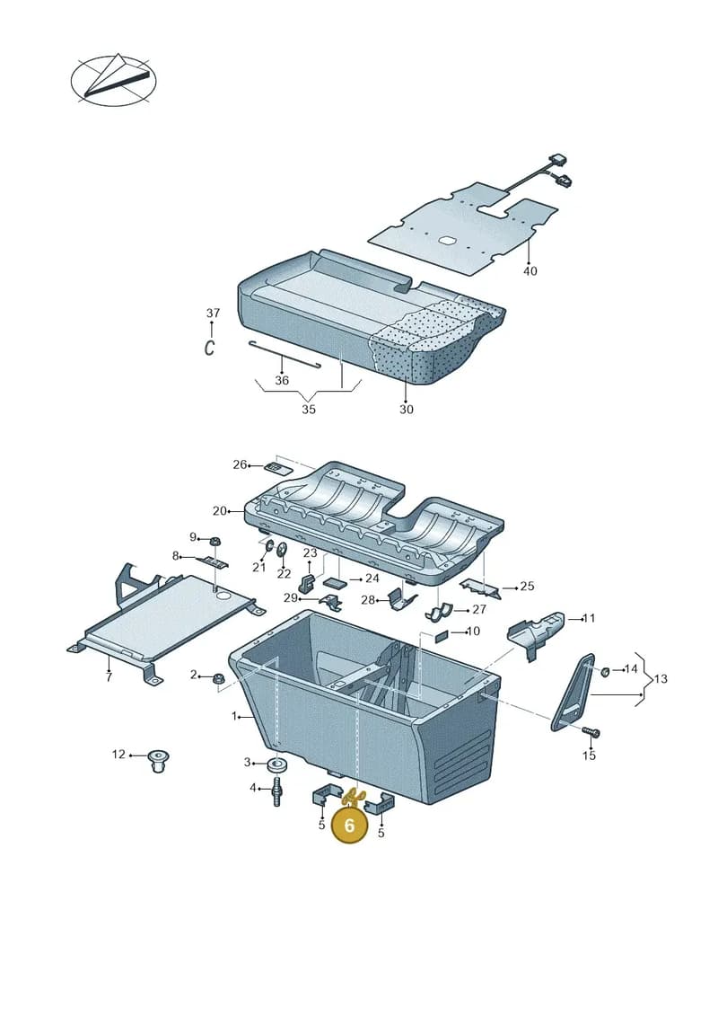 7H0881243 — Volkswagen Caravelle (2019-2024) diagram 861881100, position 6