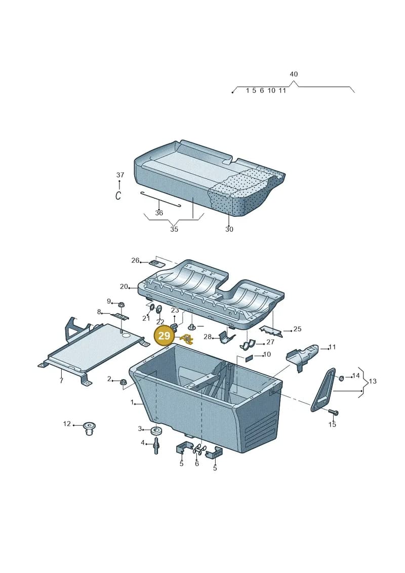 7H0881621A — Volkswagen Transp. caravelle (2011-2015) diagram 679881100, position 29