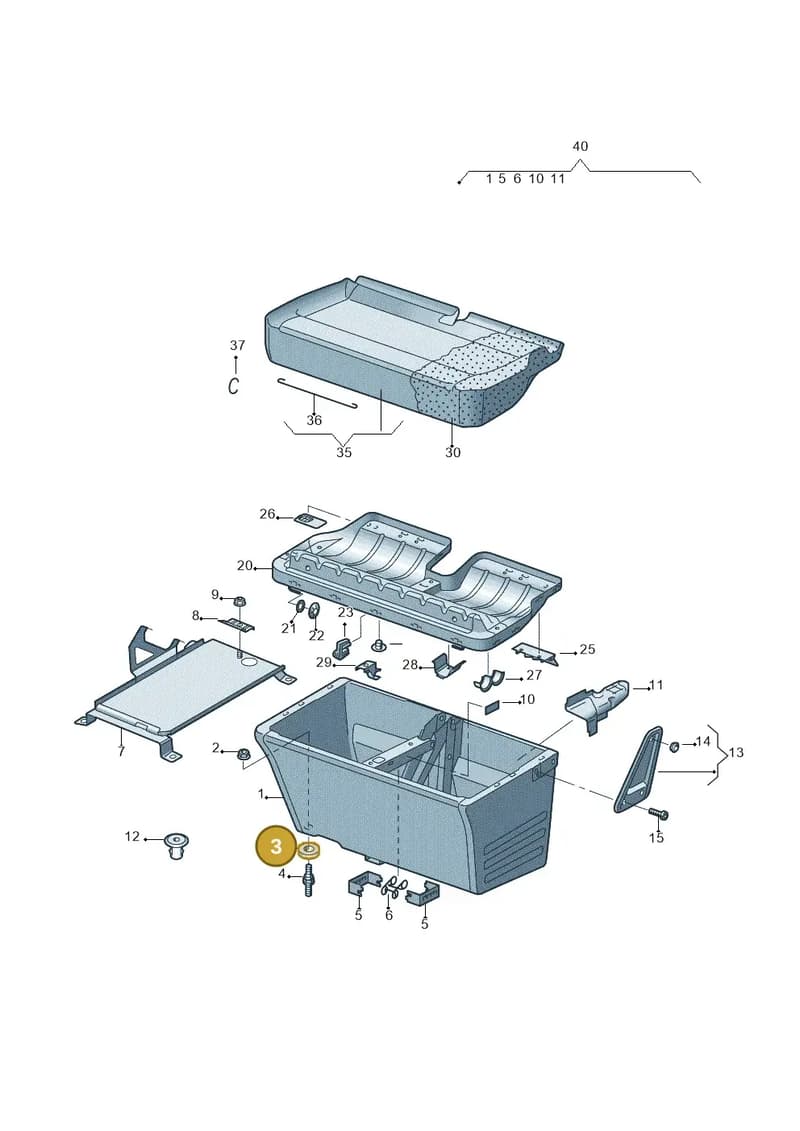 7H0881667 — Volkswagen Transp. caravelle (2011-2015) diagram 679881100, position 3