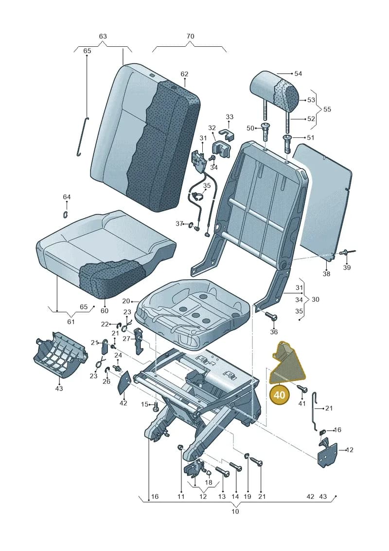 7H0883317C9B9 — Volkswagen Transp. caravelle (2011-2015) diagram 479883200, position 40