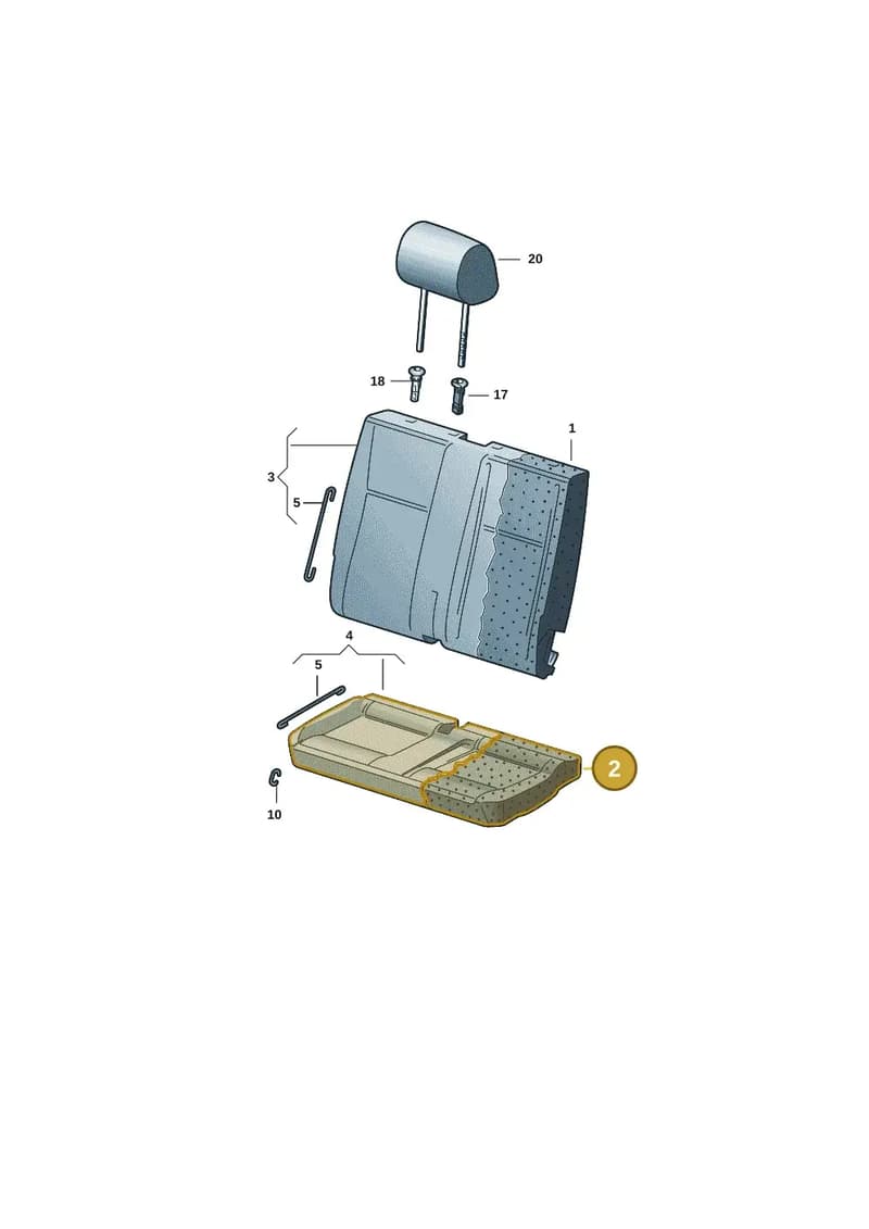 7H0883375 — Volkswagen Caravelle (2019-2024) diagram 7ep883550, position 2