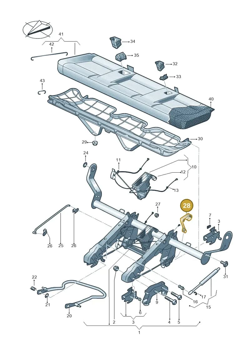 7H0883605A9B9 — Volkswagen Caravelle (2019-2024) diagram 861885000, position 28