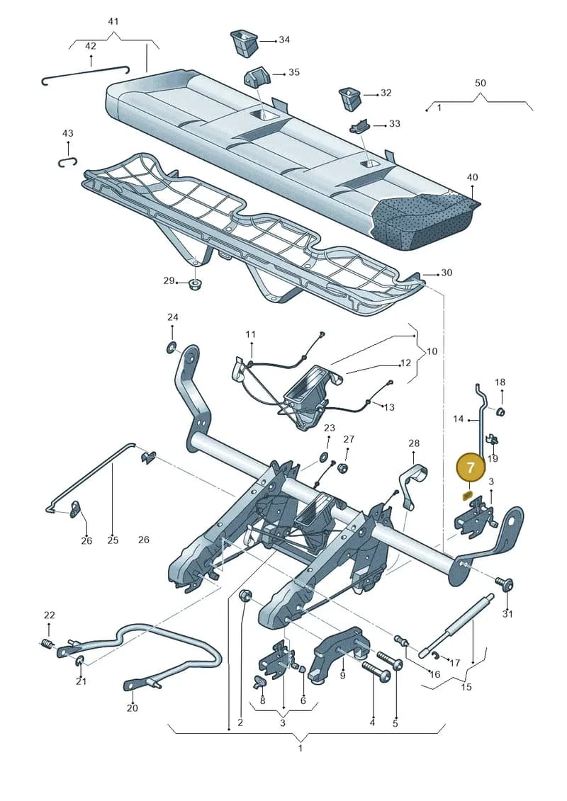 7H0883627 — Volkswagen Transp. caravelle (2011-2015) diagram 410885200, position 7