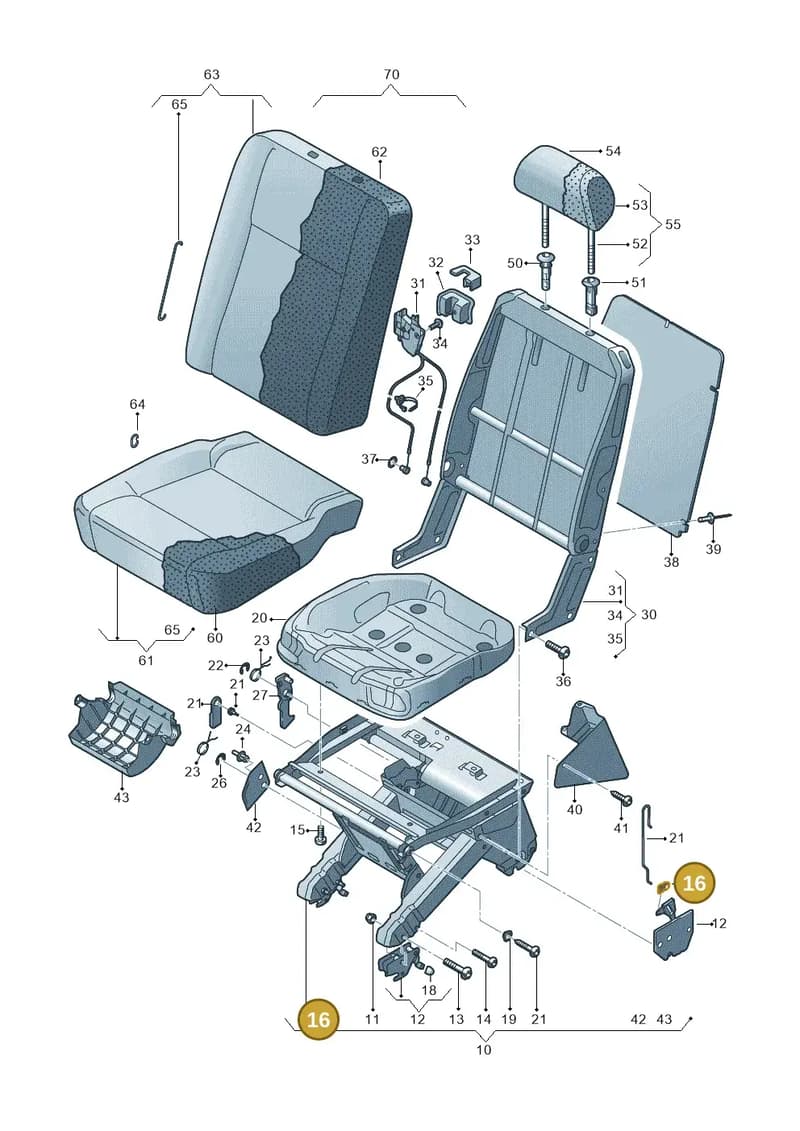 7H0883627 — Volkswagen Transp. caravelle (2011-2015) diagram 479883200, position 16