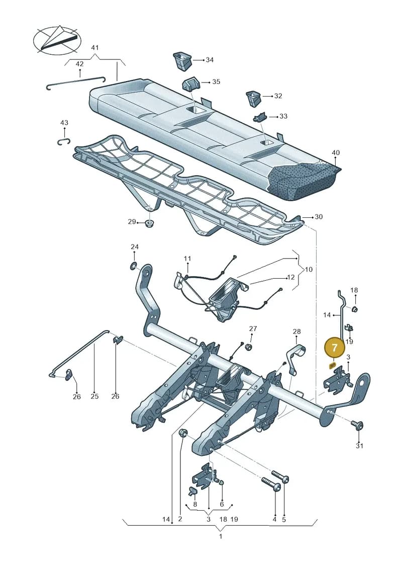 7H0883627 — Volkswagen Caravelle (2019-2024) diagram 861885010, position 7
