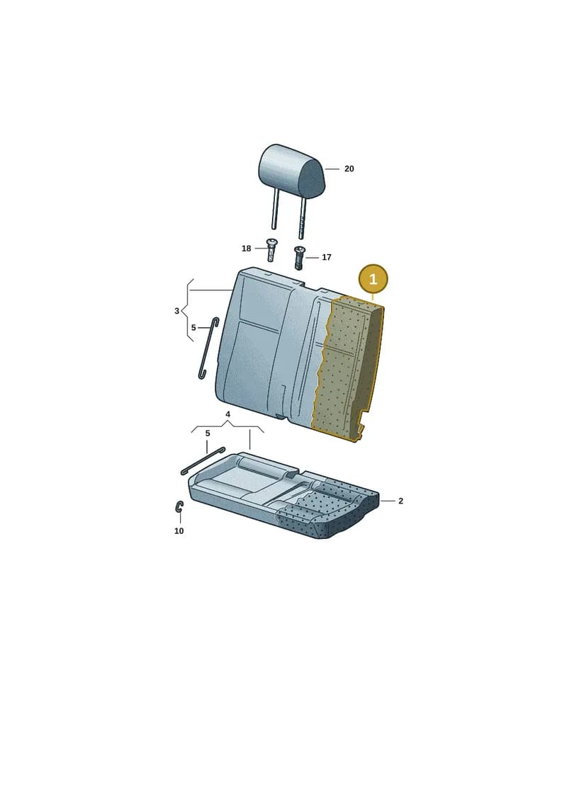 7H0883776J — Volkswagen Caravelle (2019-2024) diagram 7ep883550, position 1