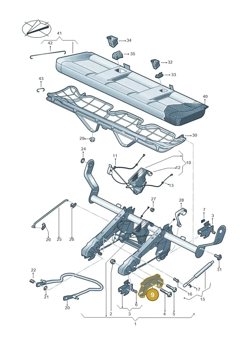 7H0885085 — Volkswagen Caravelle (2019-2024) diagram 861885000, position 9