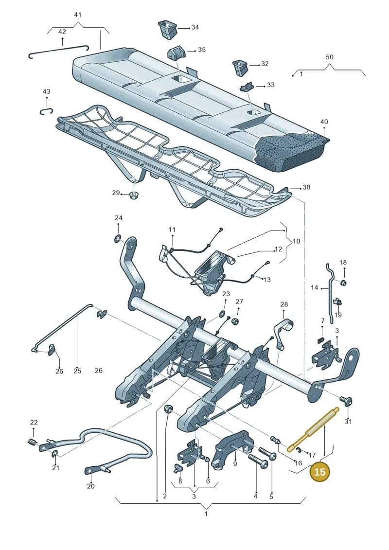 7H0885157 — Volkswagen Transp. caravelle (2011-2015) diagram 410885200, position 15