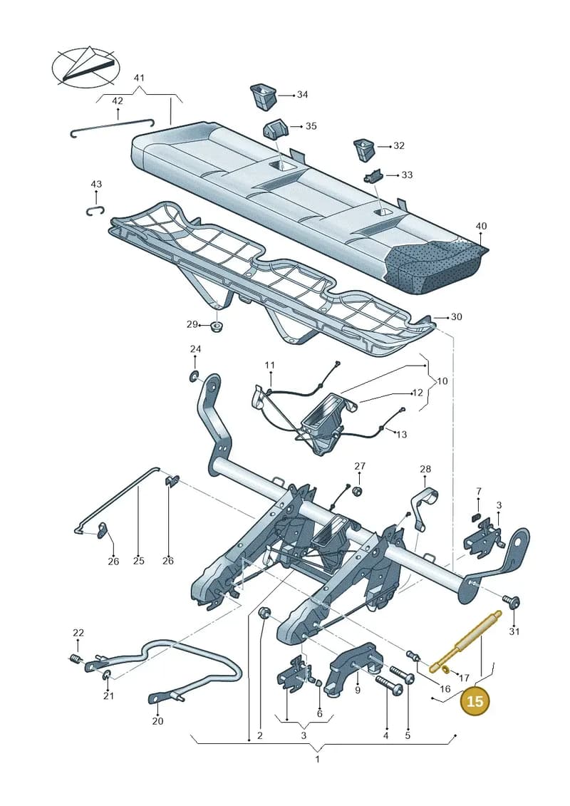 7H0885157 — Volkswagen Caravelle (2019-2024) diagram 861885000, position 15