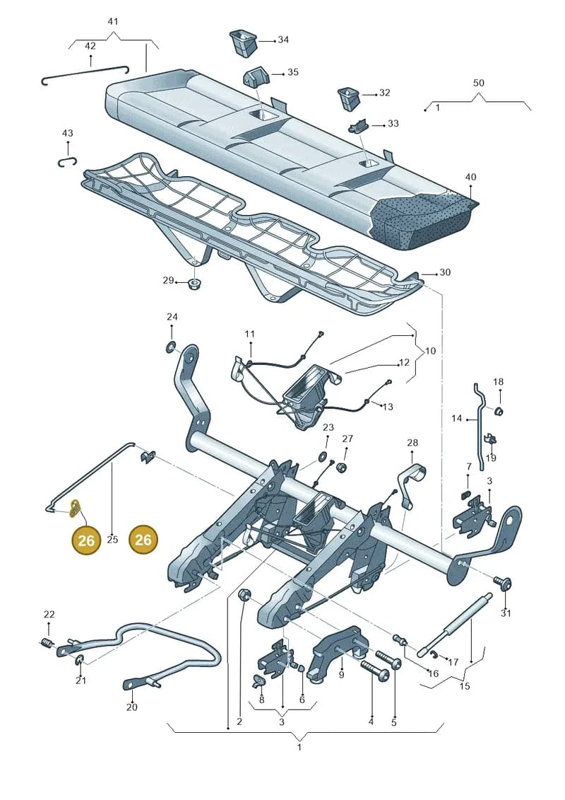 7H0885227 — Volkswagen Transp. caravelle (2011-2015) diagram 410885200, position 26