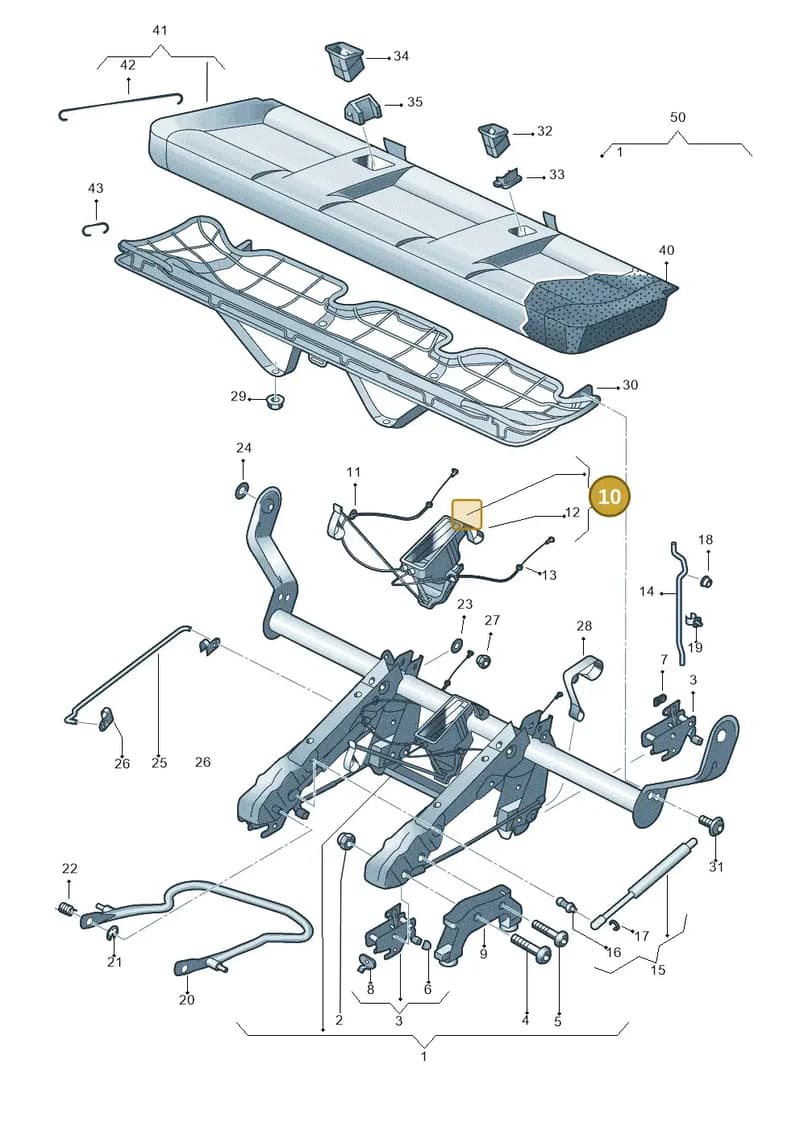 7H0886639 — Volkswagen Transp. caravelle (2011-2015) diagram 410885200, position 10
