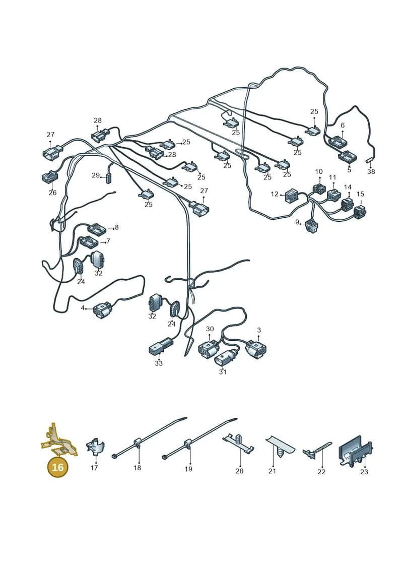 7H0971739 — Volkswagen Transp. caravelle (2011-2015) diagram 410972860, position 16