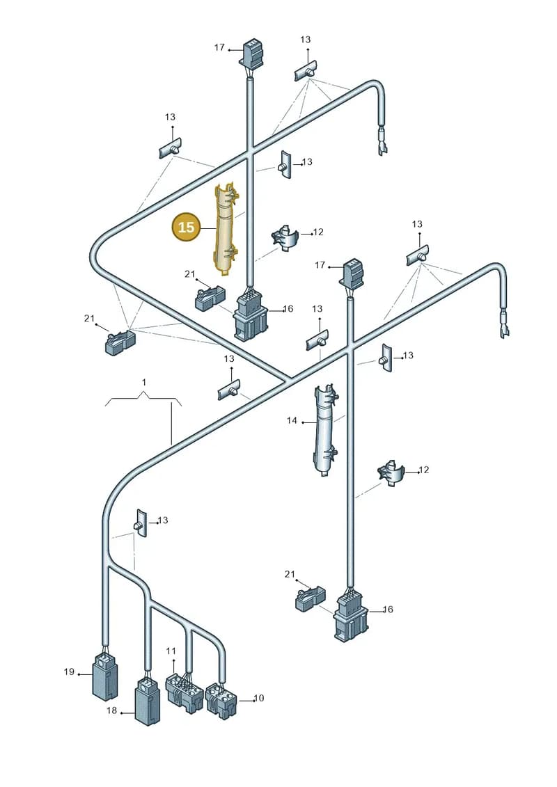 7H0971896C — Volkswagen TRANSPORTER (2003-2005) diagram 411972650, position 15