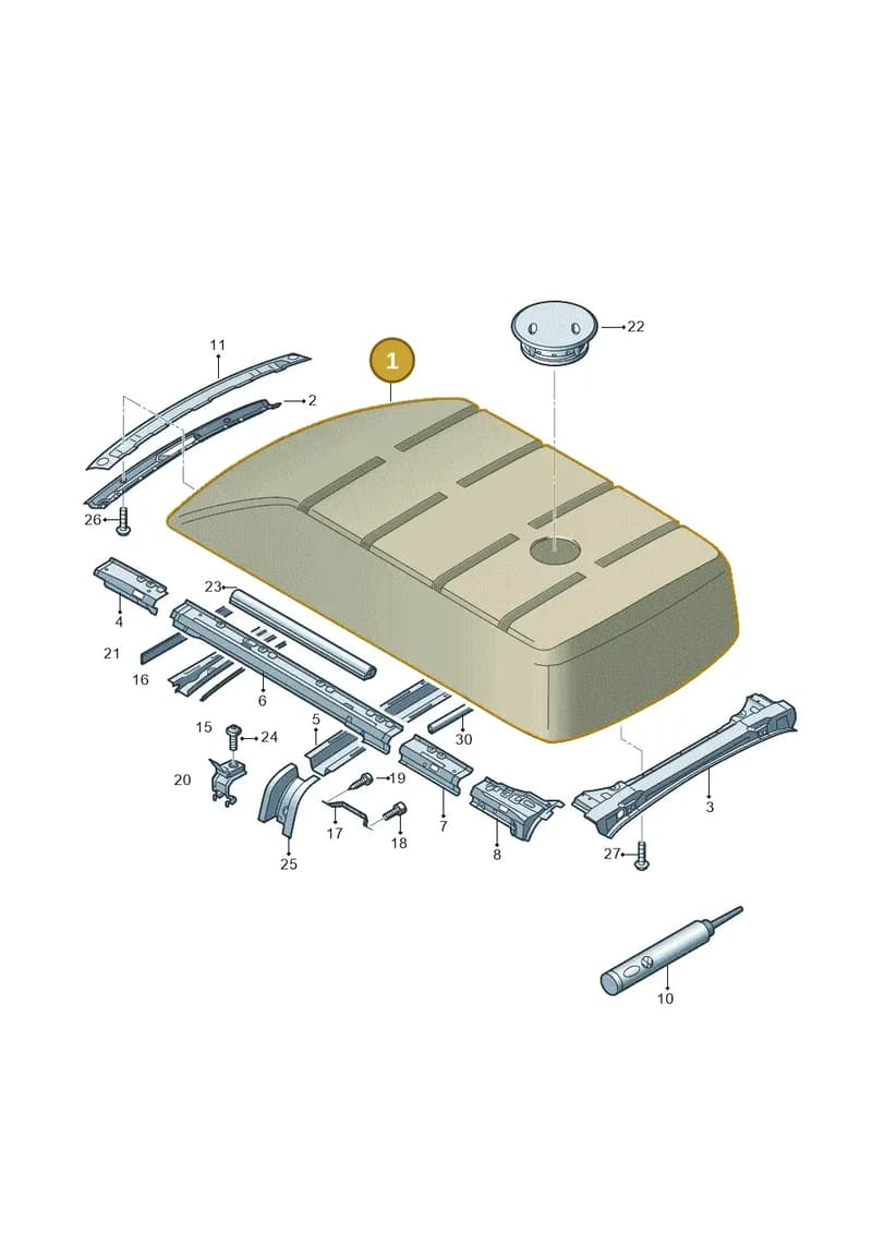 7H1817021T — Volkswagen Transp. caravelle (2011-2015) diagram 410817600, position 1