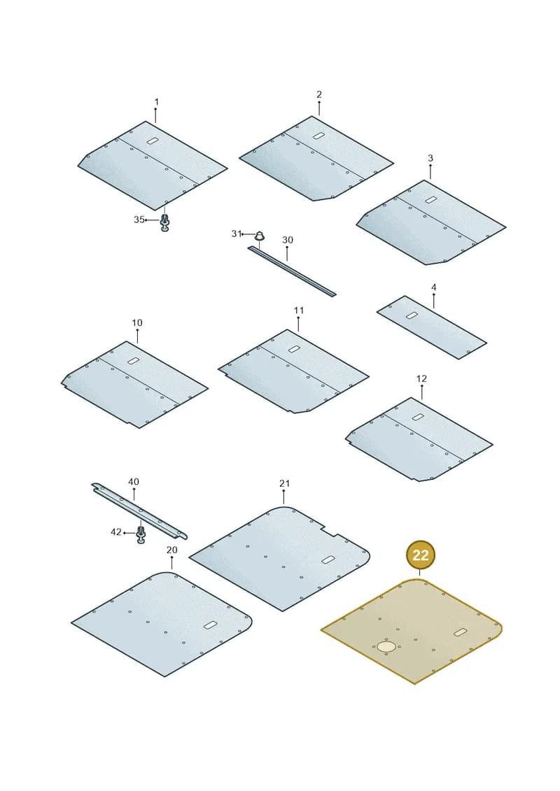 7H1867527M3Y8 — Volkswagen TRANSPORTER/4MOTION    07 (2006-2007) diagram 410867600, position 22