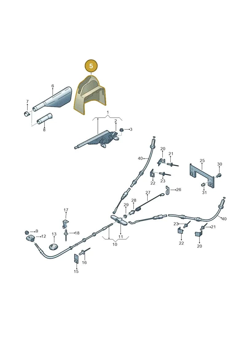 7H2711464ANA2 — Volkswagen Caravelle (2019-2024) diagram 410711500, position 5